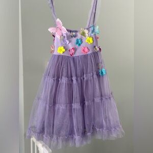 🦋 Tulle kids’ purple butterfly dress (great for photo shoot!)